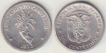 1973 Panama 2 1/2 Centesimos (Unc) A008647